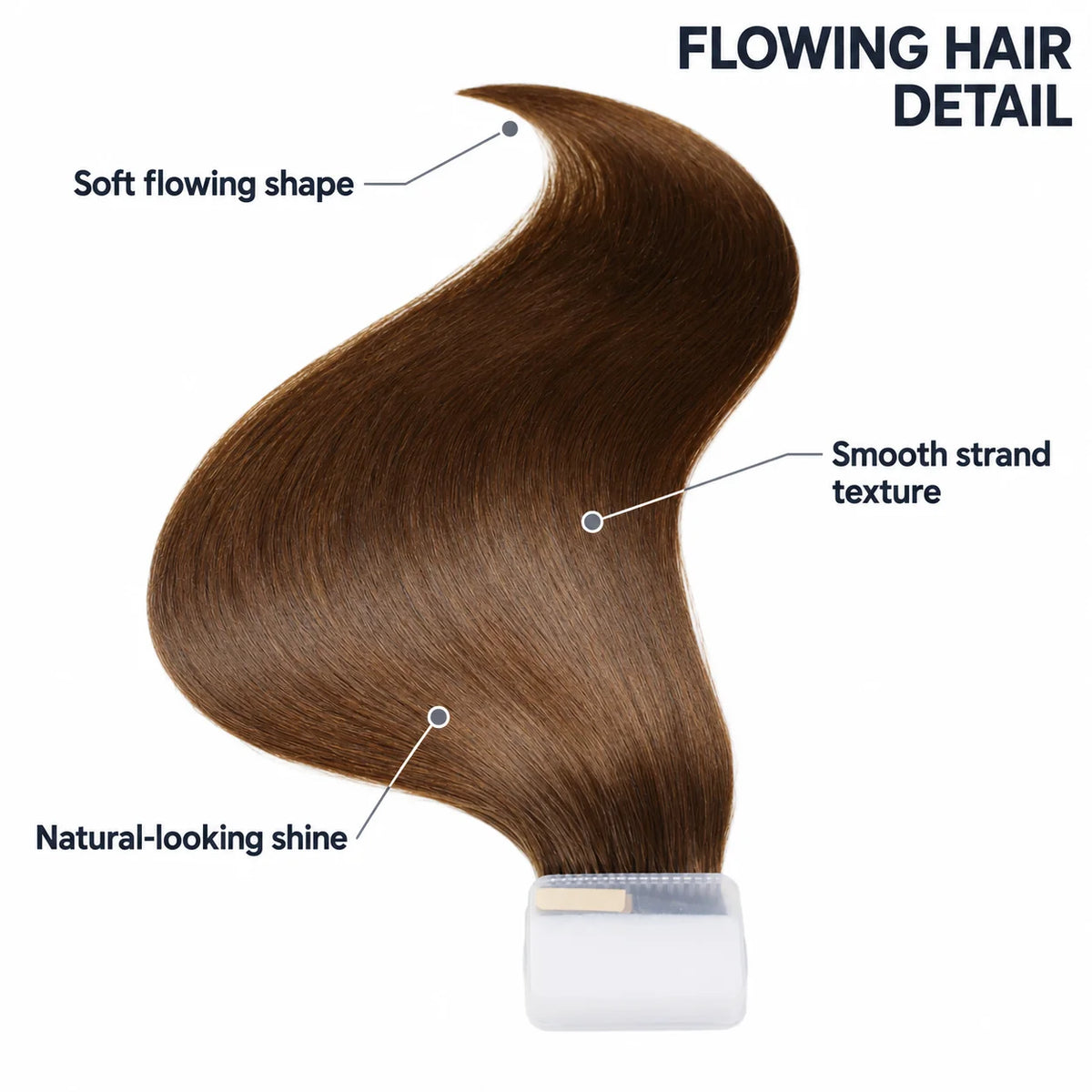 WIGNEE Volumizing Tape-In Hair Extensions – Two-Piece Design for Natural-Looking Fullness-4#
