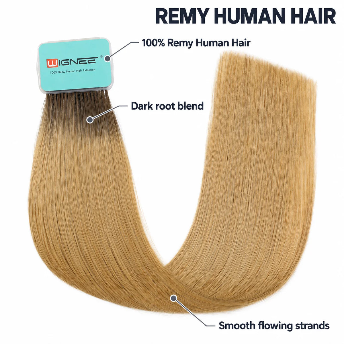 WIGNEE Volumizing Tape-In Hair Extensions – Two-Piece Design for Natural-Looking Fullness-TP4B/27