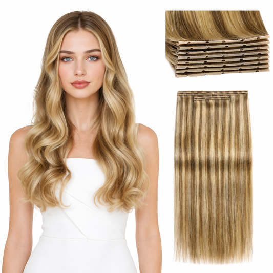 Mixed Blonde -OVO Butterfly Hair Extensions 8PCS 100G