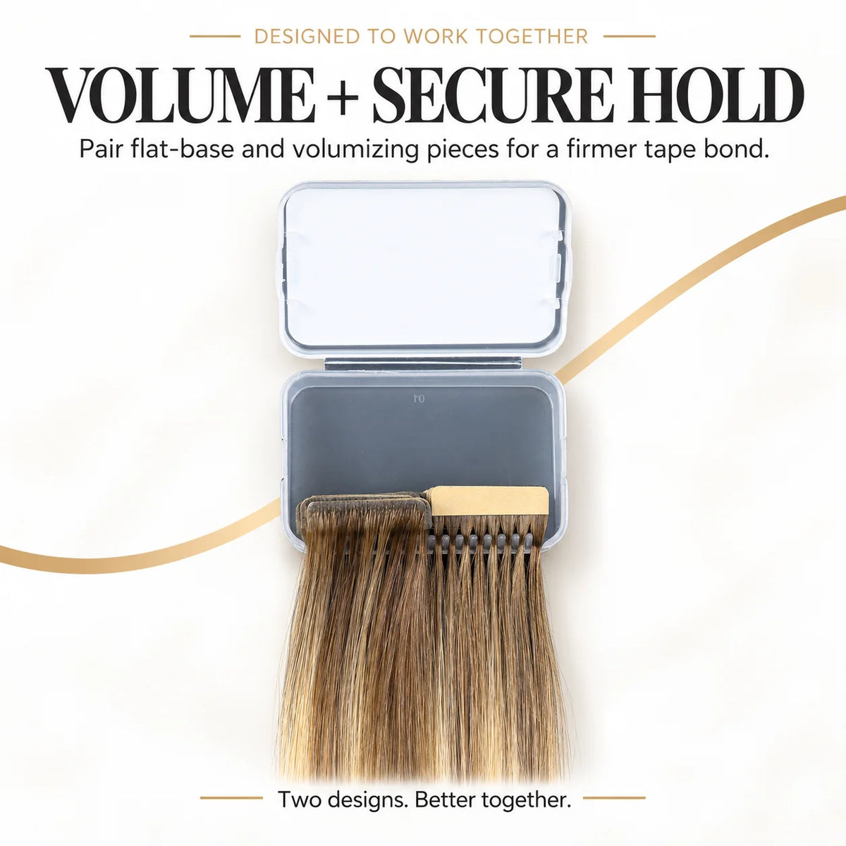 WIGNEE Volumizing Tape-In Hair Extensions – Two-Piece Design for Natural-Looking Fullness-T4/27