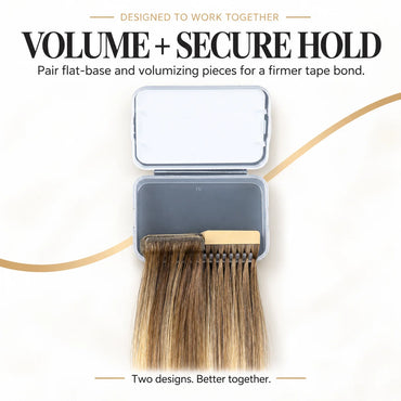 WIGNEE Tape-In Hair Extensions with Built-In Volume – 100% Remy Human Hair-TP4/27