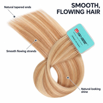 WIGNEE Volumizing Tape-In Hair Extensions – Two-Piece Design for Natural-Looking Fullness-18/613