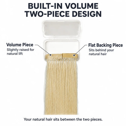WIGNEE Volumizing Tape-In Hair Extensions – Two-Piece Design for Natural-Looking Fullness-613
