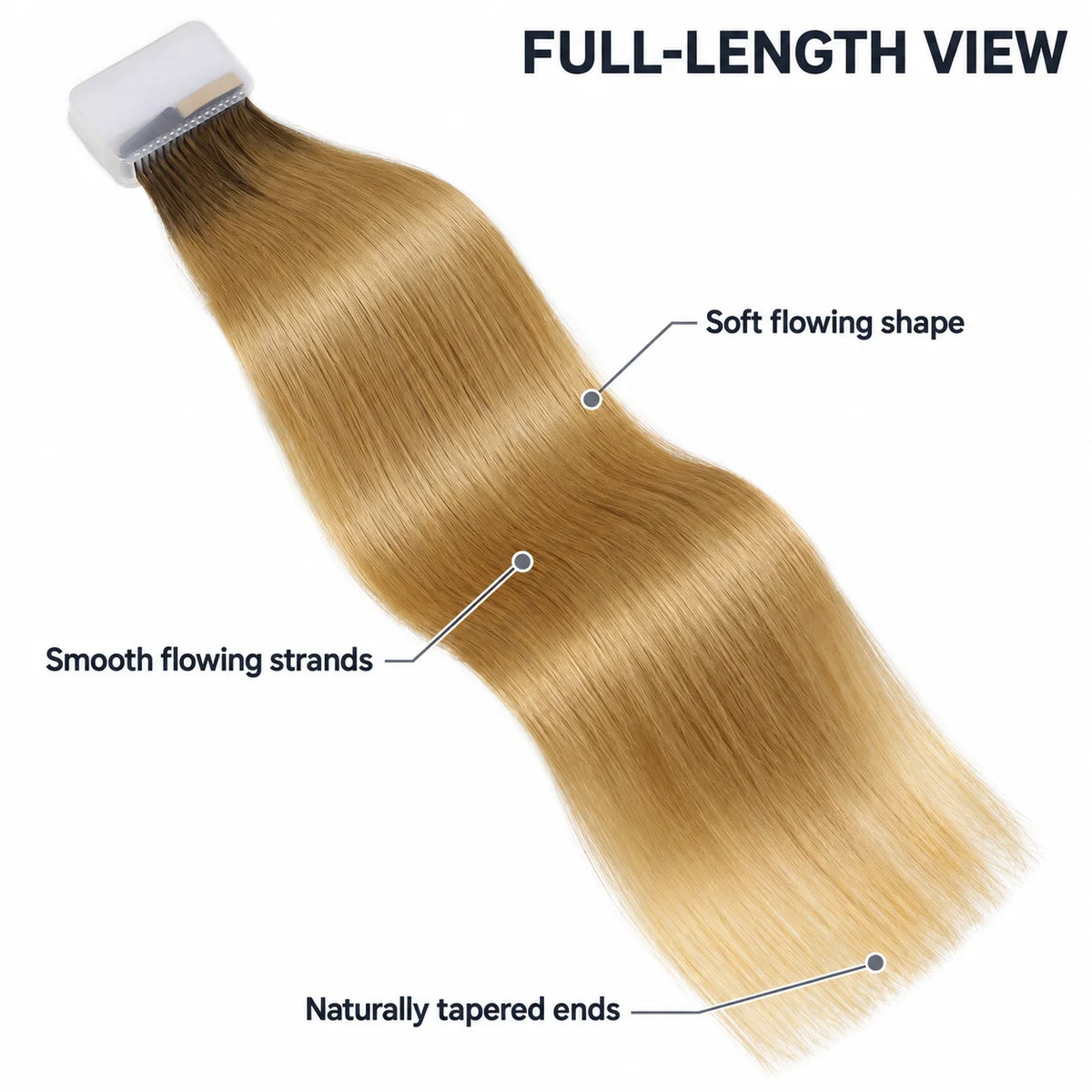 WIGNEE Volumizing Tape-In Hair Extensions – Two-Piece Design for Natural-Looking Fullness-T4B/27