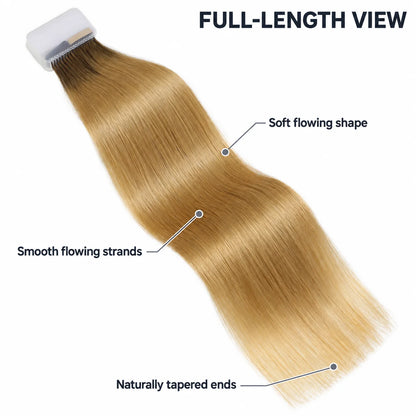 WIGNEE Volumizing Tape-In Hair Extensions – Two-Piece Design for Natural-Looking Fullness-T4B/27