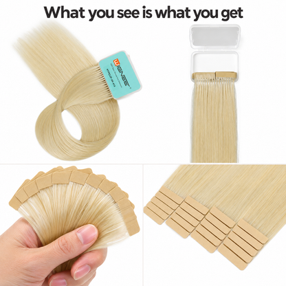 WIGNEE Volumizing Tape-In Hair Extensions – Two-Piece Design for Natural-Looking Fullness-613