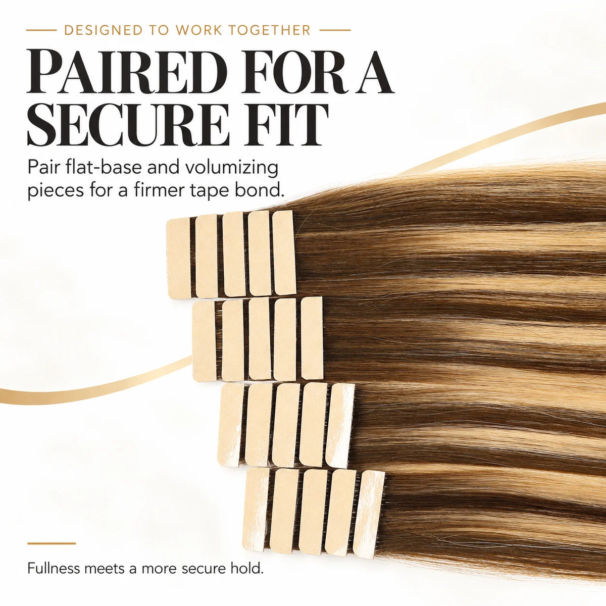WIGNEE Volumizing Tape-In Hair Extensions – Two-Piece Design for Natural-Looking Fullness-T4/27
