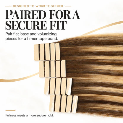 WIGNEE Volumizing Tape-In Hair Extensions – Two-Piece Design for Natural-Looking Fullness-T4/27