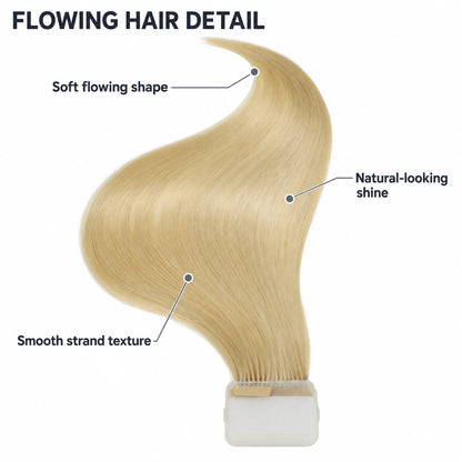 WIGNEE Volumizing Tape-In Hair Extensions – Two-Piece Design for Natural-Looking Fullness-613