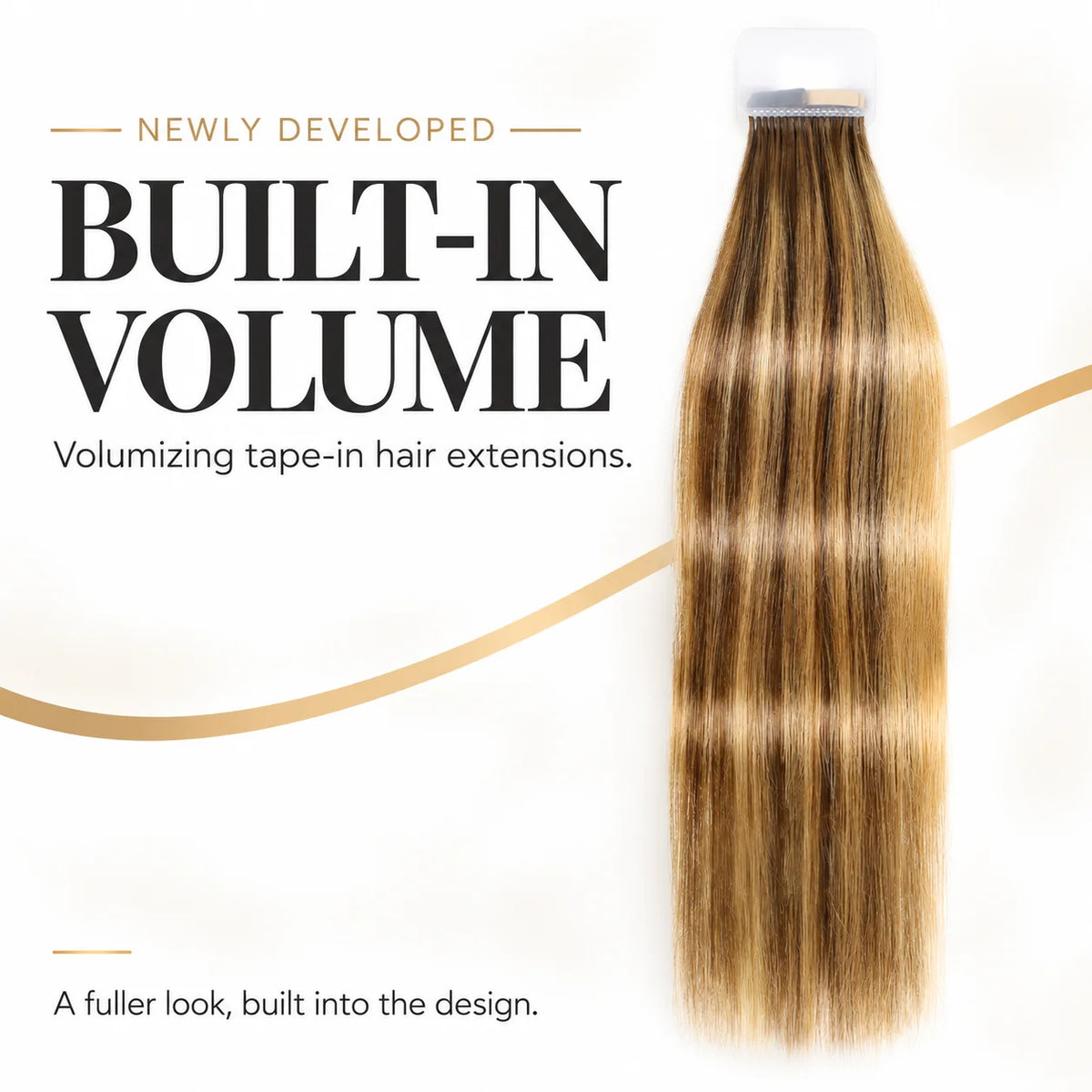 WIGNEE Volumizing Tape-In Hair Extensions – Two-Piece Design for Natural-Looking Fullness-T4/27