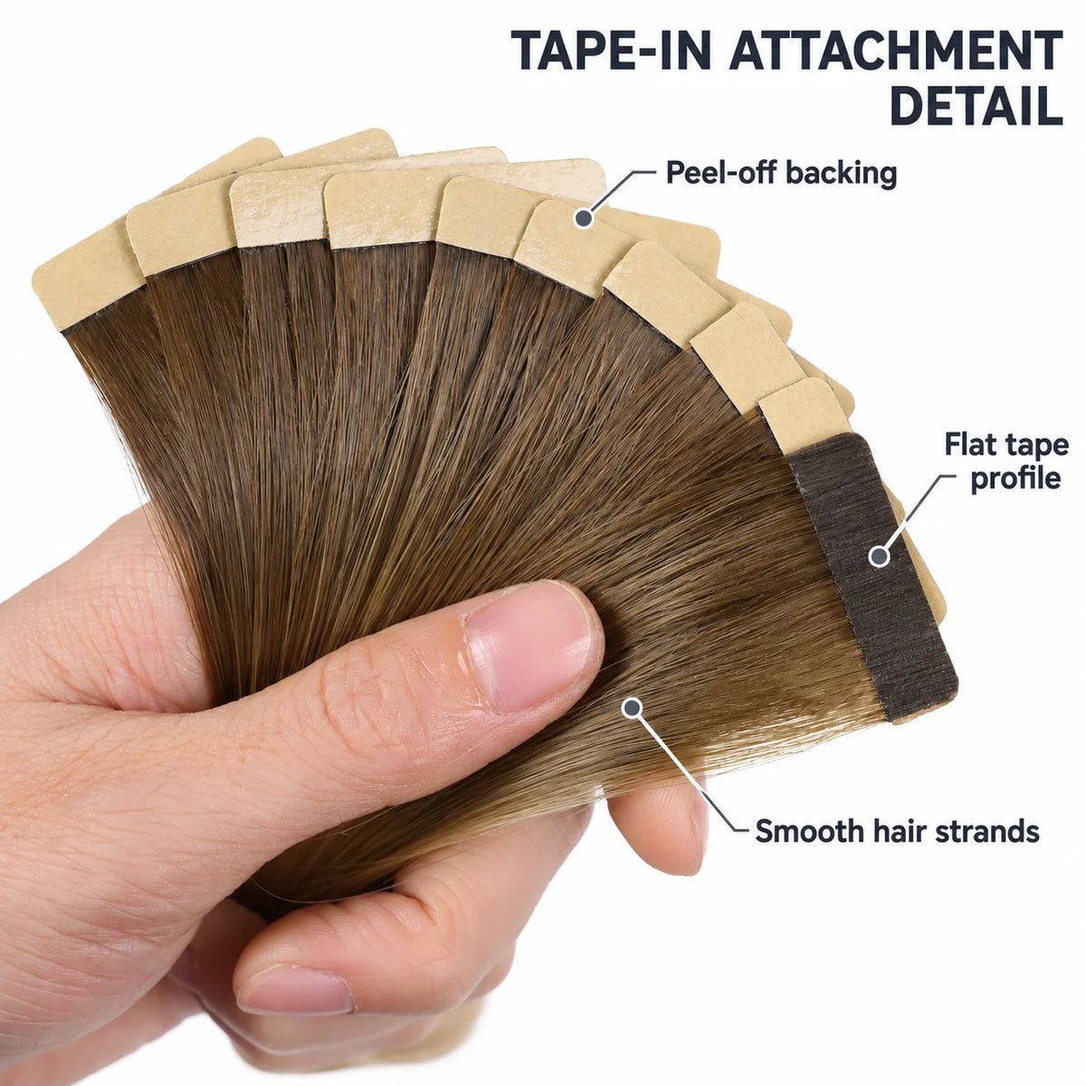 WIGNEE Volumizing Tape-In Hair Extensions – Two-Piece Design for Natural-Looking Fullness-T4B/27