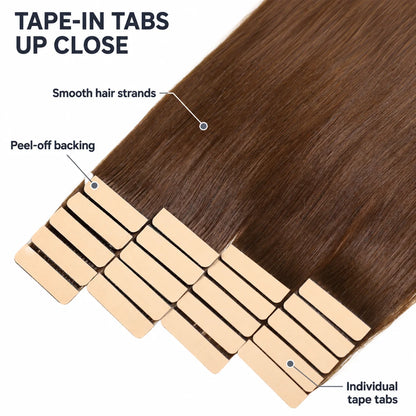WIGNEE Volumizing Tape-In Hair Extensions – Two-Piece Design for Natural-Looking Fullness-4#