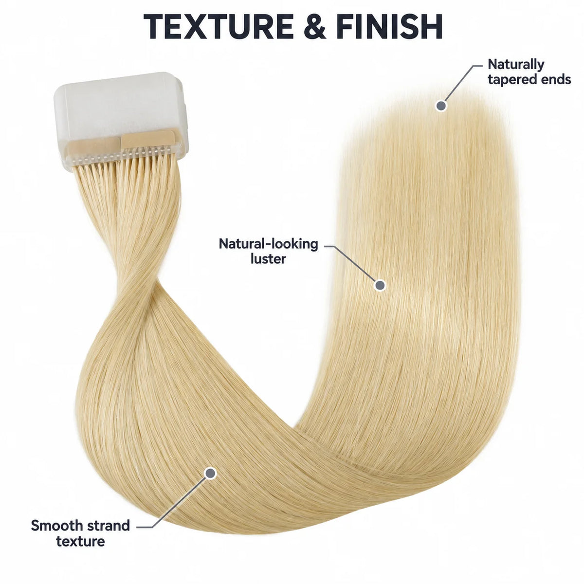 WIGNEE Volumizing Tape-In Hair Extensions – Two-Piece Design for Natural-Looking Fullness-613