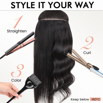 100% Remy Human Hair Real Human Hair Extensions Clip Ins 18 Inch 8Pcs 130g Invisible Hair Extension for Women Daily Party Use