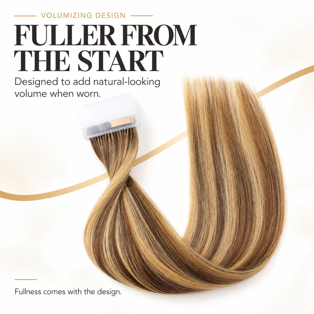 WIGNEE Volumizing Tape-In Hair Extensions – Two-Piece Design for Natural-Looking Fullness-T4/27
