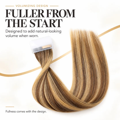 WIGNEE Volumizing Tape-In Hair Extensions – Two-Piece Design for Natural-Looking Fullness-T4/27