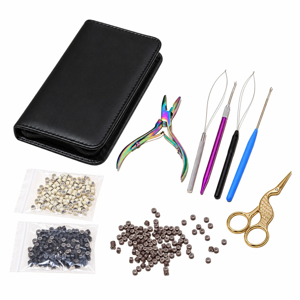 OVO Butterfly Weft Hair Extensions – Complete Installation Kit with All Accessories