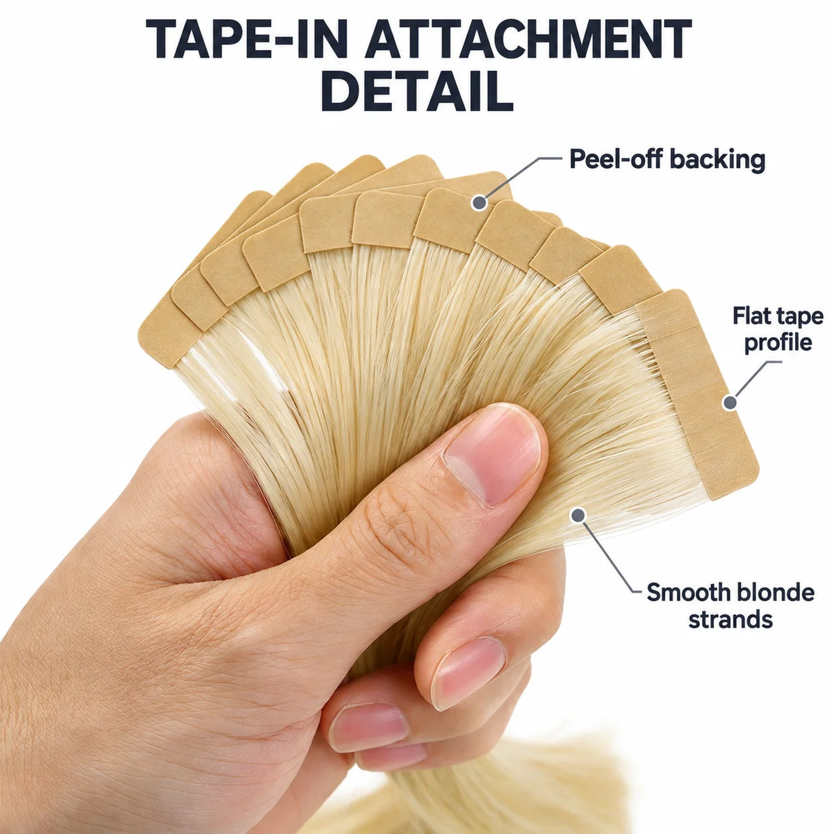 WIGNEE Volumizing Tape-In Hair Extensions – Two-Piece Design for Natural-Looking Fullness-613
