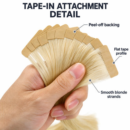 WIGNEE Volumizing Tape-In Hair Extensions – Two-Piece Design for Natural-Looking Fullness-613