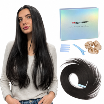 Tape in Hair Extensions Human Hair 40PCS 100g Skin Weft Tape in Hair Extensions Straight
