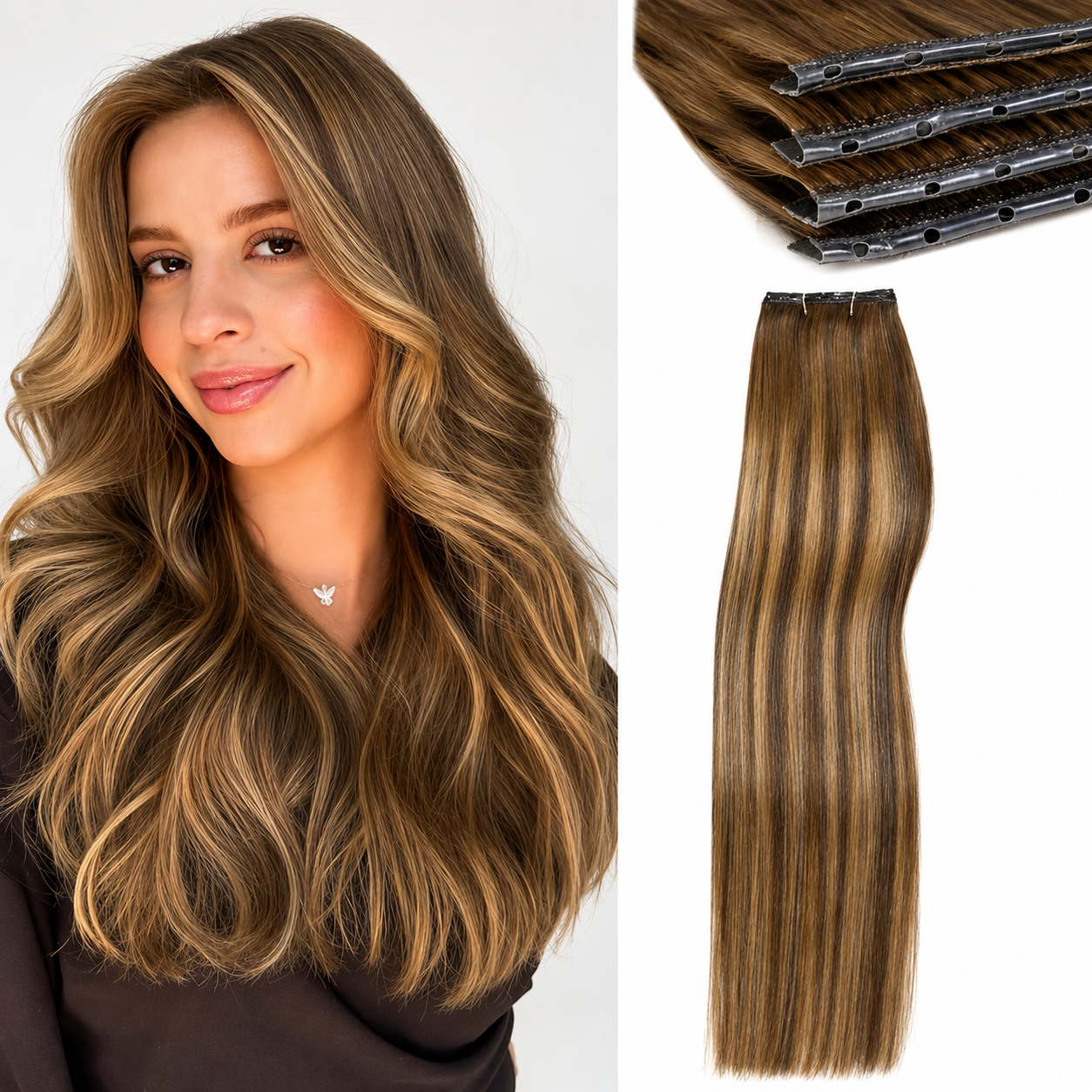 WIGNEE Butterfly Genius OVO Weft Human Hair Extensions Double Invisible Glueless 100% Remy Hair