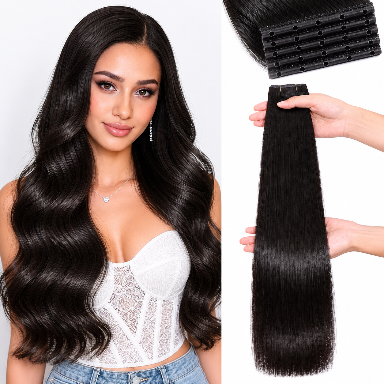 WIGNEE Butterfly Genius OVO Weft Human Hair Extensions Double Invisible Glueless 100% Remy Hair