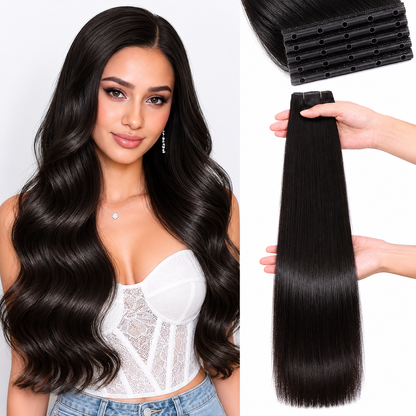 WIGNEE Butterfly Genius OVO Weft Human Hair Extensions Double Invisible Glueless 100% Remy Hair
