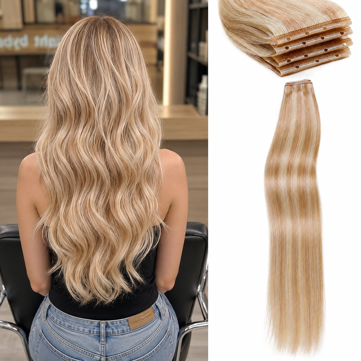 WIGNEE Butterfly Genius OVO Weft Human Hair Extensions Double Invisible Glueless 100% Remy Hair