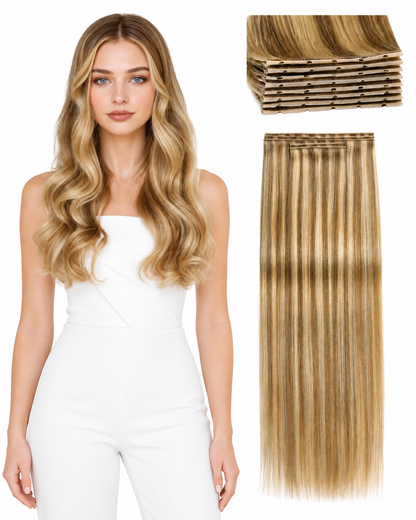 Mixed Blonde(10/24) -OVO Butterfly Hair Extensions 8PCS 100G