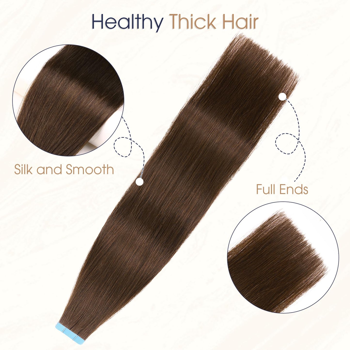 Dark Brown (2) - Tape-Ins Hair Extensions