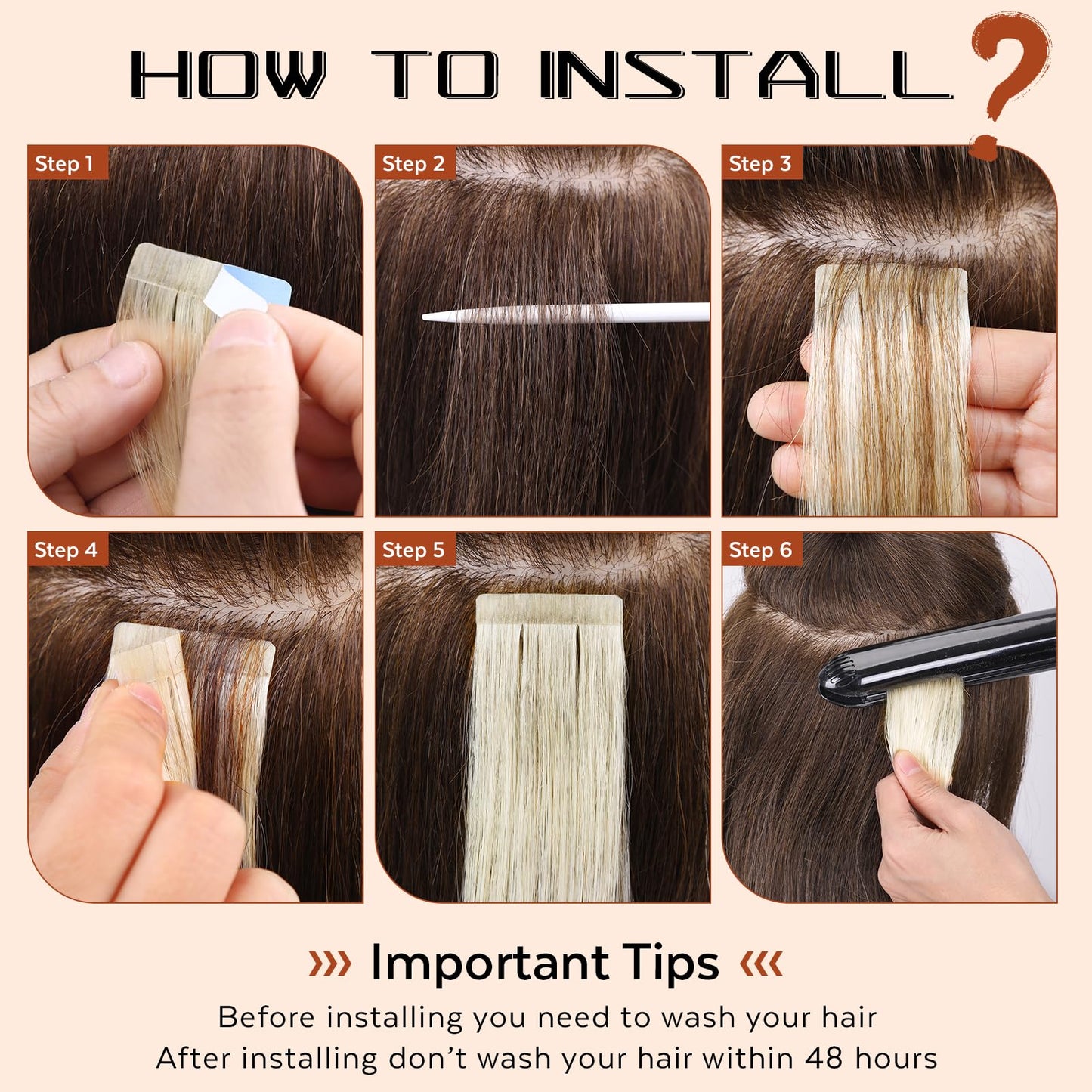 Dark Brown (2) - Tape-Ins Hair Extensions