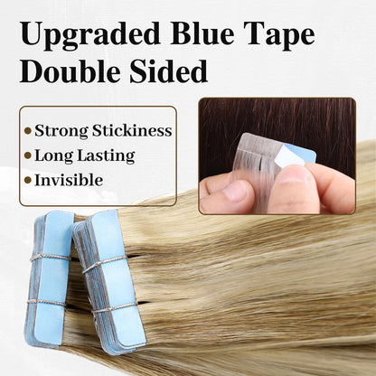 highlighted platinum blonde (9A/P60) - Tape-Ins Hair Extensions