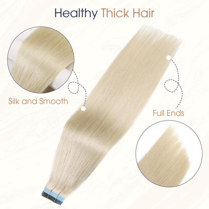 Bleach Blonde (613) - Tape-Ins Hair Extensions