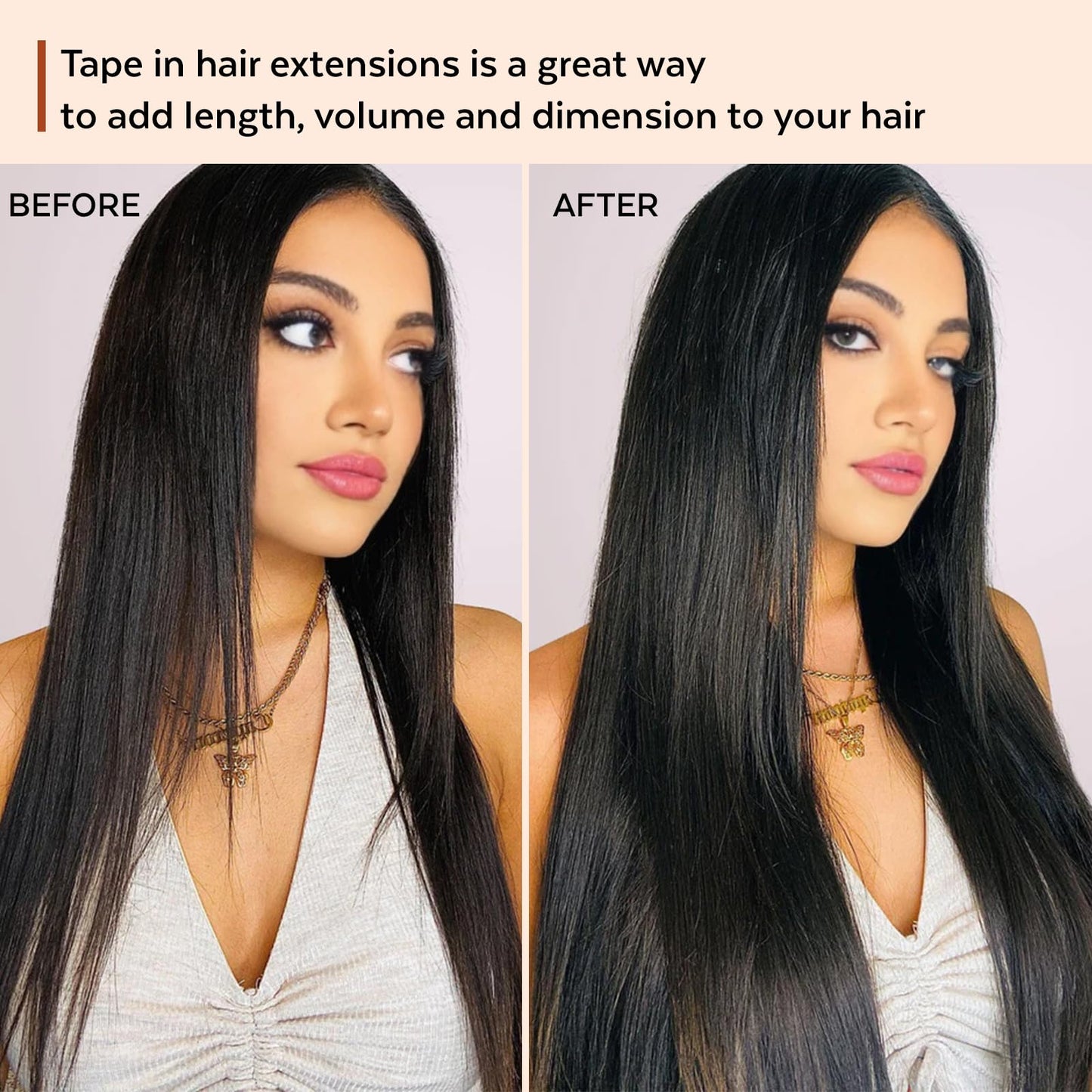 Natural Black (1B) - Tape-Ins Hair Extensions 20PCS 50g(Buy One, Get One Free）