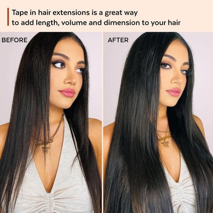 Natural Black (1B) - Tape-Ins Hair Extensions 20PCS 50g(Buy One, Get One Free）