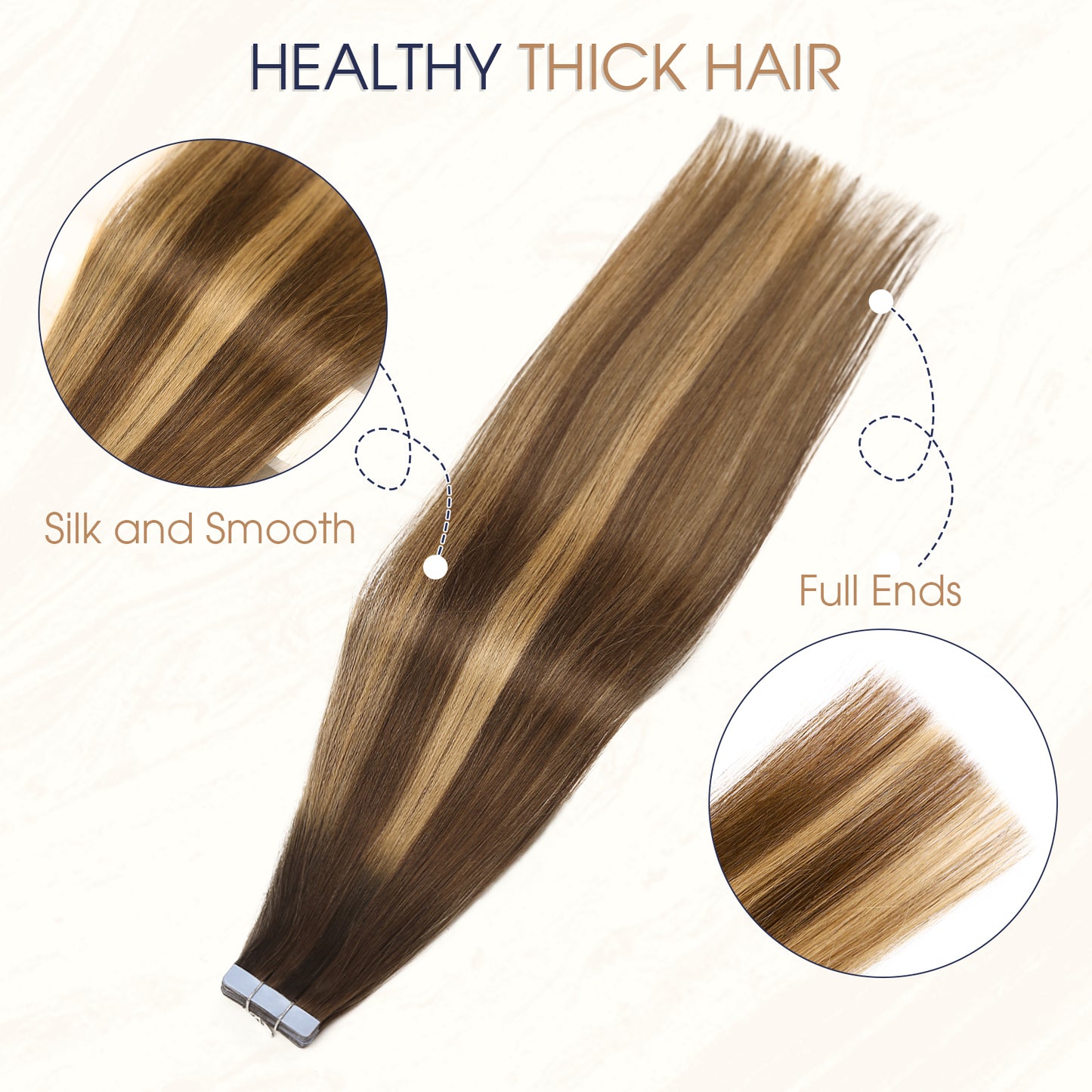 Ombre Honey Blonde(T4/27) - Tape-Ins Hair Extensions（ Buy One, Get One Free）