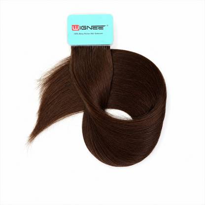 Chocolate Brown (4) -Invisible Tape In Extensions