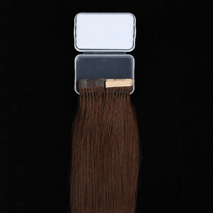 Chocolate Brown (4) -Invisible Tape In Extensions