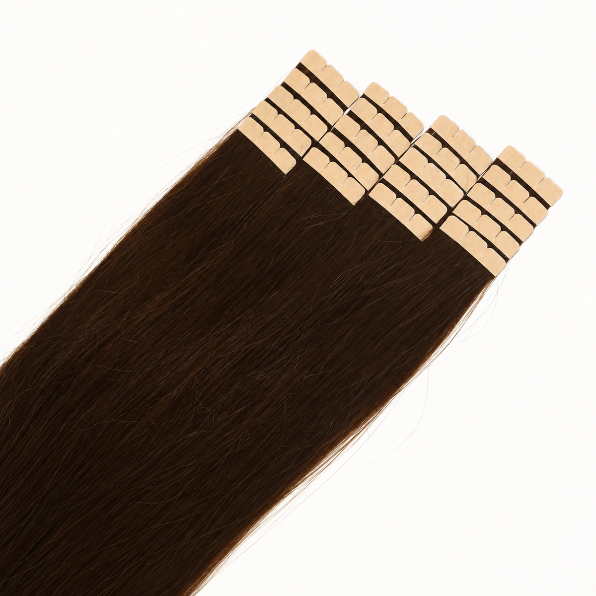 Chocolate Brown (4) -Invisible Tape In Extensions