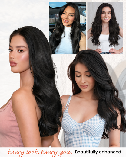 Natural Black (1B) -OVO Butterfly Weft Hair Extensions  50G