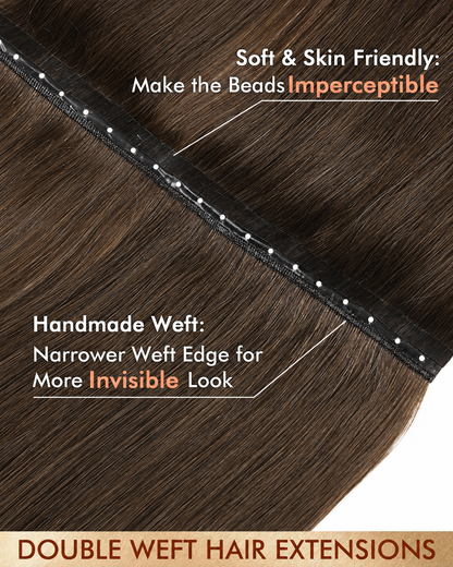 Dark Brown (2) -OVO Butterfly Weft Hair Extensions 50G