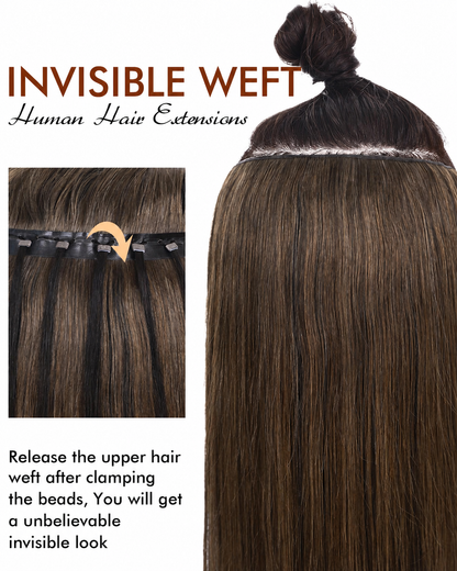 Dark Brown (2) -OVO Butterfly Weft Hair Extensions 50G