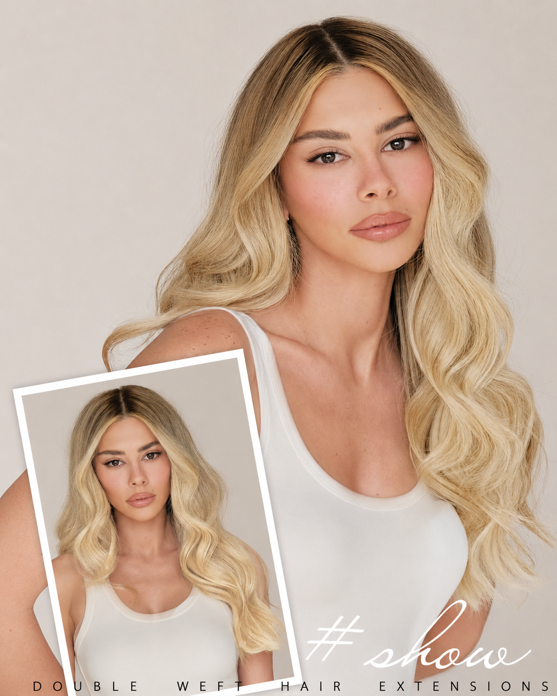 Ombre Blonde (4M22) -OVO Butterfly Weft Hair Extensions 50G