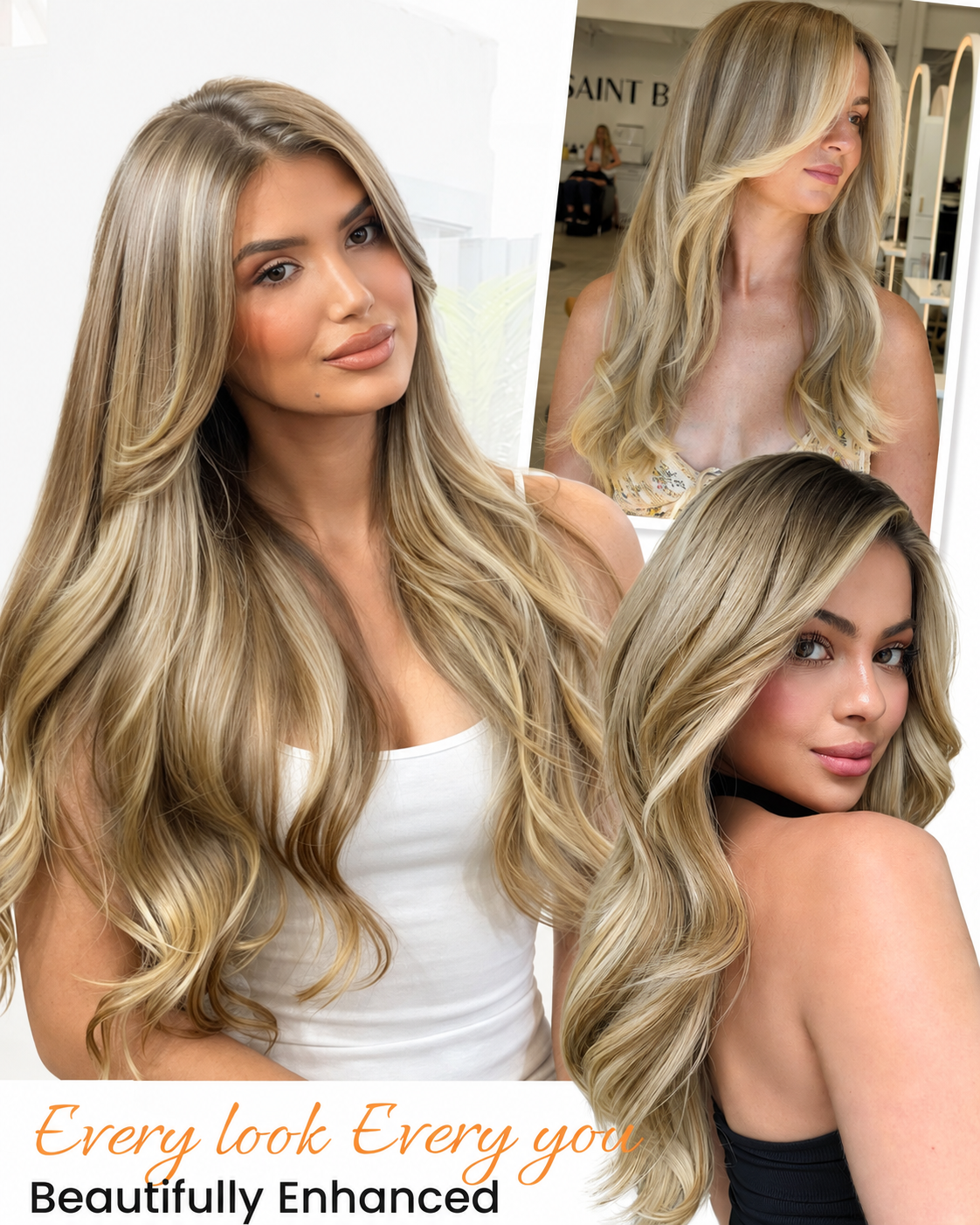 Pure White Blonde(9A/60) OVO Butterfly Weft Hair Extensions 50G