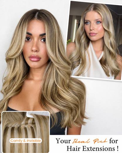 Pure White Blonde(9A/60) OVO Butterfly Weft Hair Extensions 50G