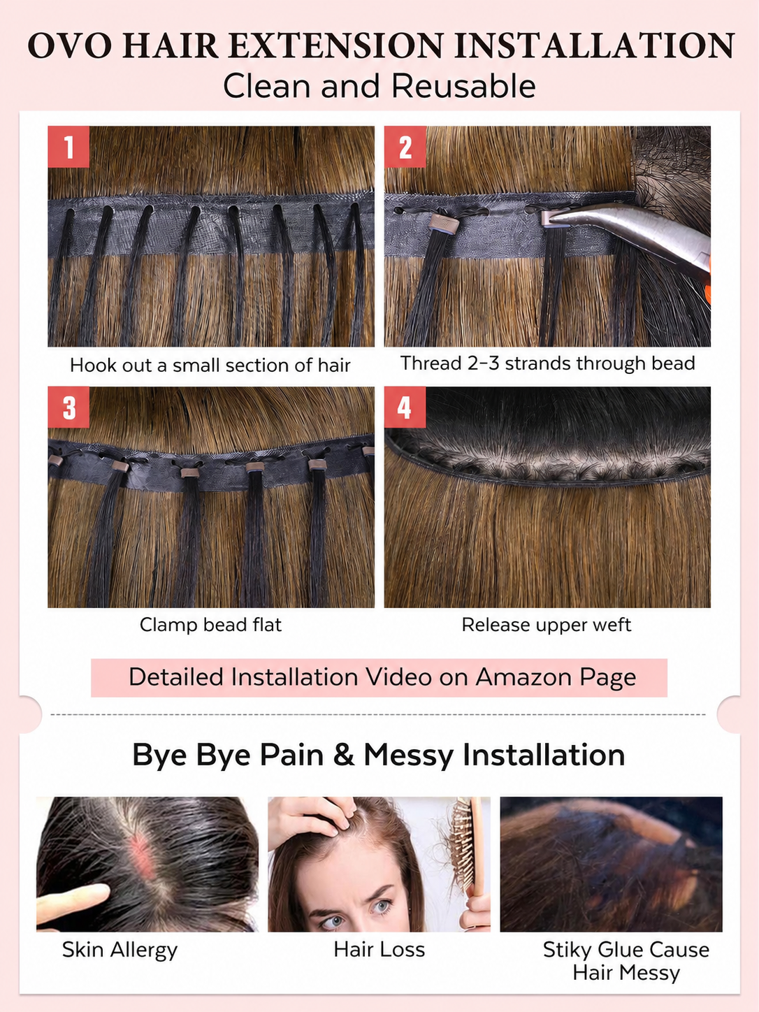 Chocolate Honey Highlights (T4/27) -OVO Butterfly Weft Hair Extensions 50G