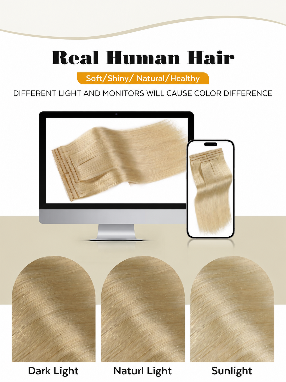 Bleach Blonde (613) -OVO Butterfly Weft Hair Extensions 50G