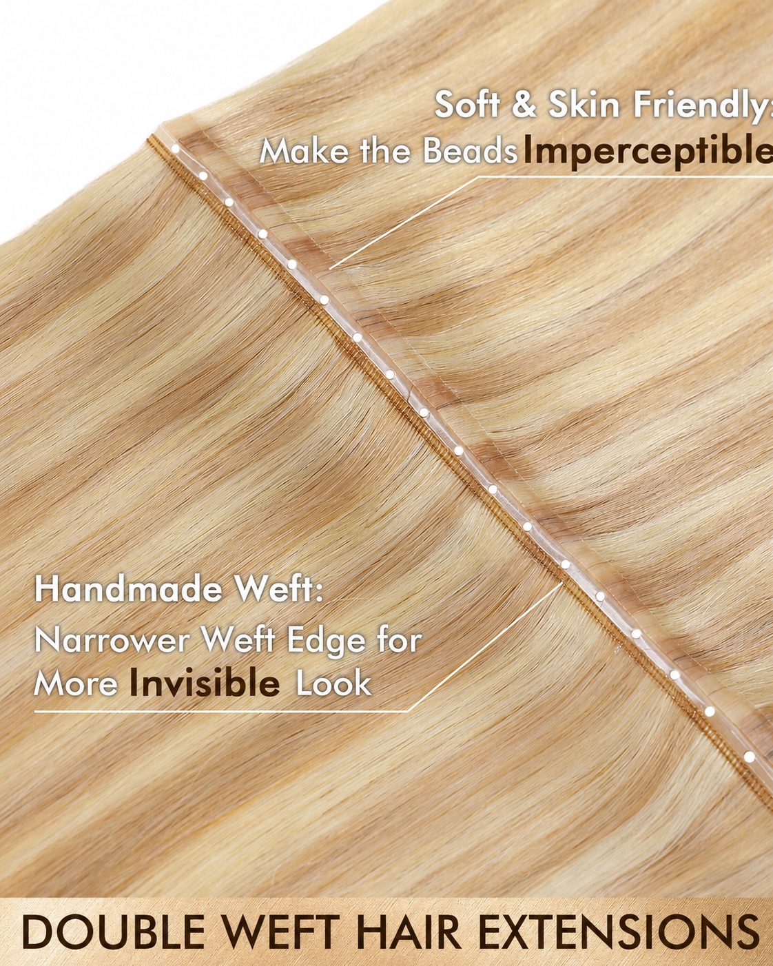 Dirty Blonde Highlights (18/613) -OVO Butterfly Hair Extensions 8PCS 100G