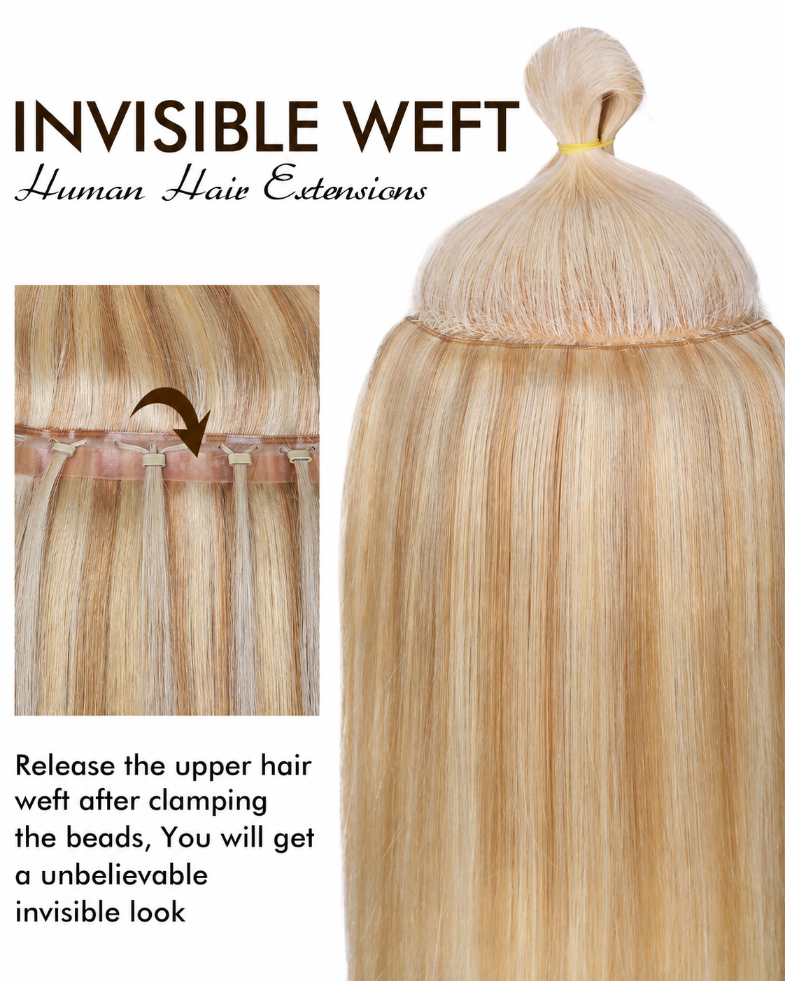 Dirty Blonde Highlights (18/613) -OVO Butterfly Hair Extensions 8PCS 100G