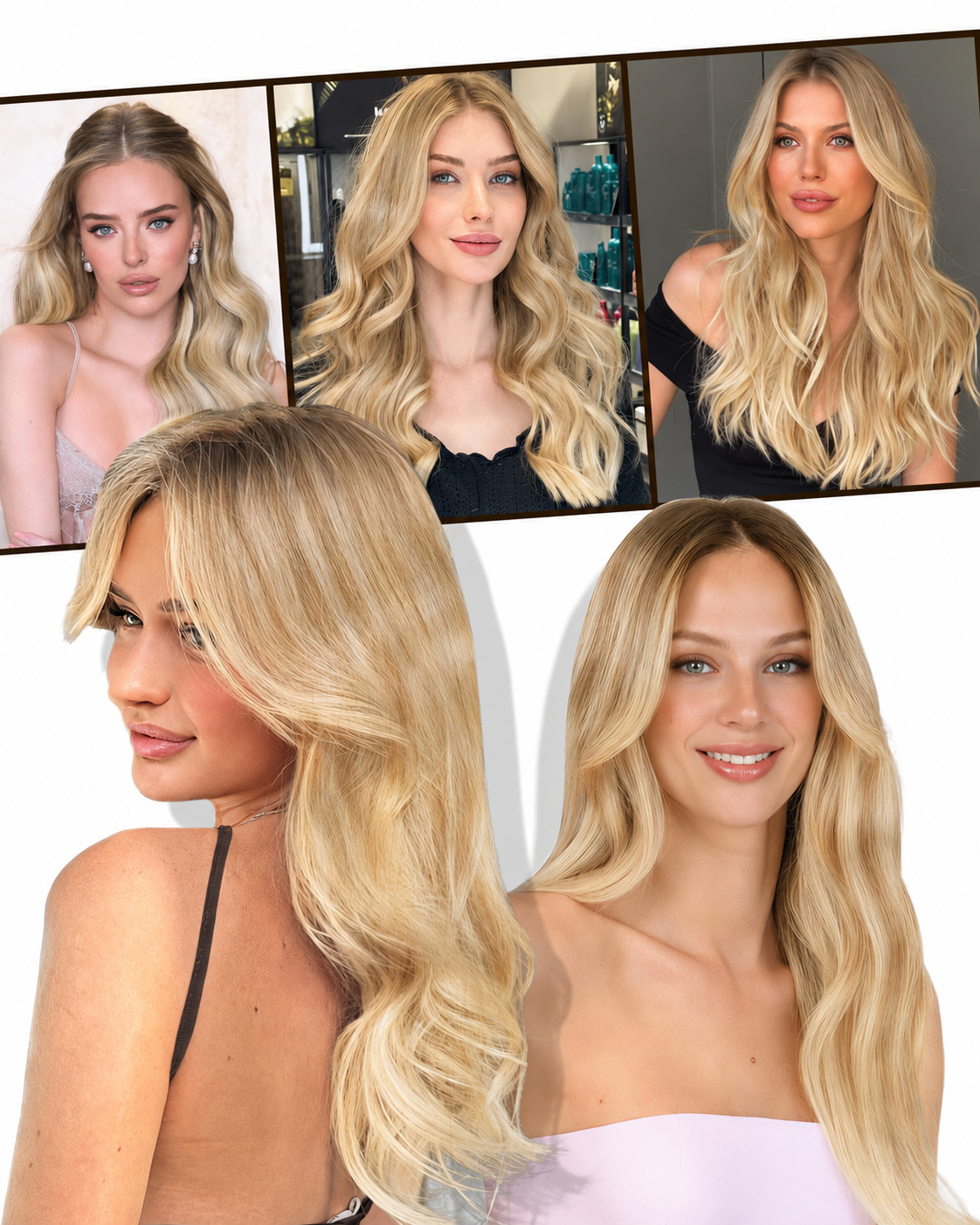 Dirty Blonde Highlights (18/613) -OVO Butterfly Hair Extensions 8PCS 100G